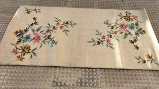 Alfombra lana virgen - Flores Beige