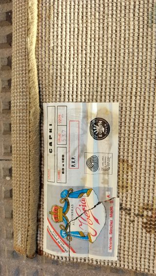 Alfombra lana virgen - Flores Beige