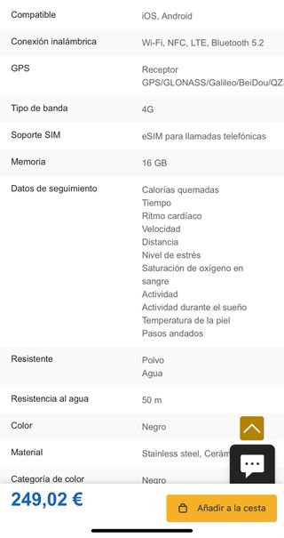 Huawei Watch 3 Negro