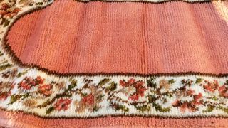 Alfombras vintage ovaladas color salmon