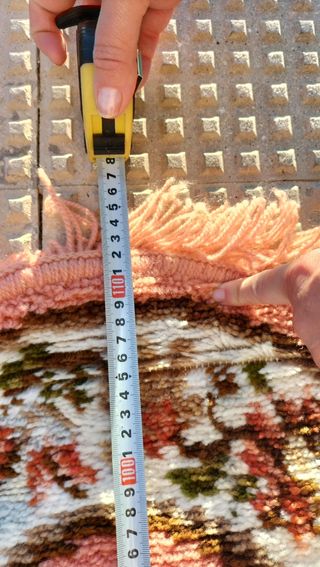 Alfombras vintage ovaladas color salmon