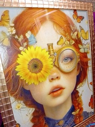 Occhiali Quadro di fiori per bambina - Decorazione