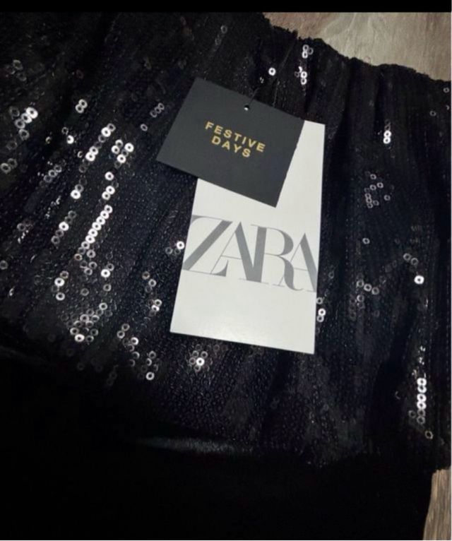 Vestido Zara negro lentejuelas