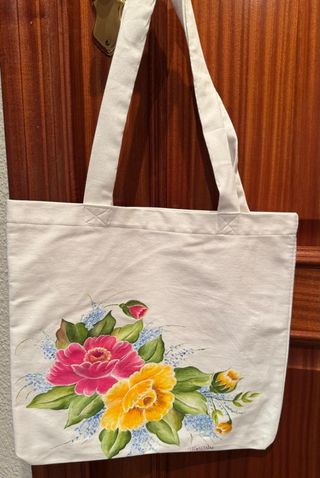 Bolsas de tela pintadas a mano 