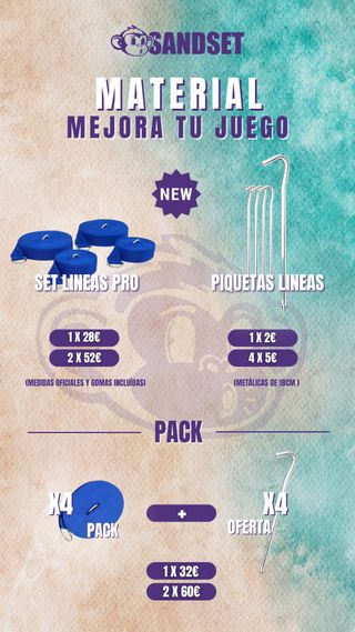 Piquetas Red Voley playa / Camping