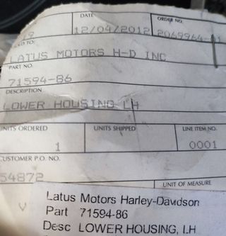 Carcasa mando piña manillar Harley