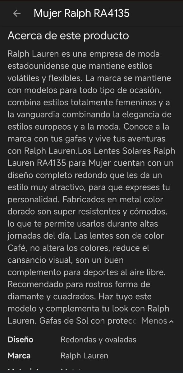 Gafas Ralph Lauren - Marrón Dorado