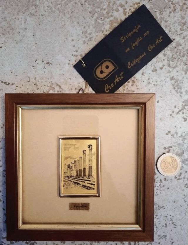 Quadri con serigrafia su foglia d'oro