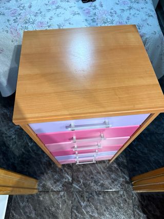 Cajonera infantil rosa y morada