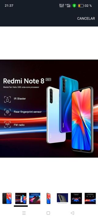 Xiaomi note 8 con 4gb RAM 64gb interno 48megapixle