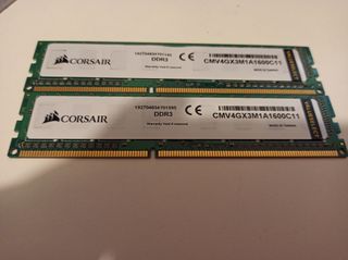 RAM Corsair DDR3 8GB (2x4GB) 1600MHz