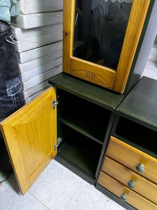 Mueble salón madera - 3 piezas