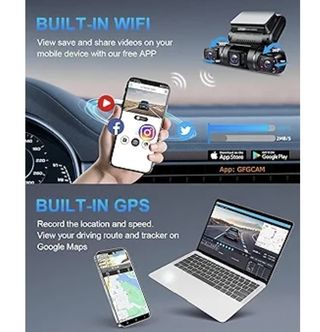 Rhorawill 4 Lentes Dashcam 4x1080P camara