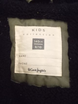 Abrigo niño corte inglés