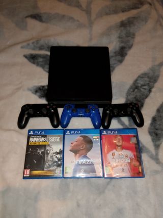 PS4 (PlayStation 4) - 3 mandos y juegos