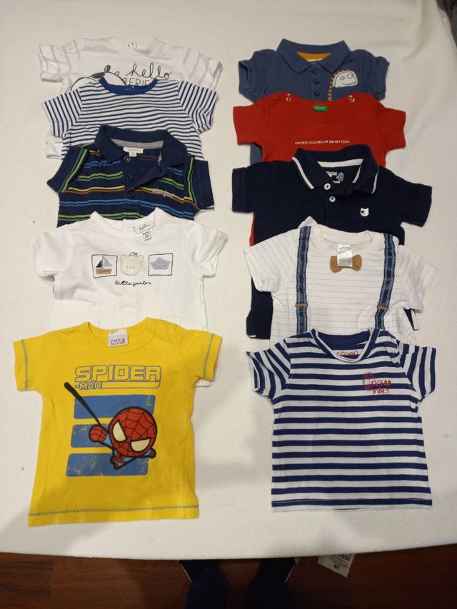 10 T-shirt bimbo 3-6 mesi