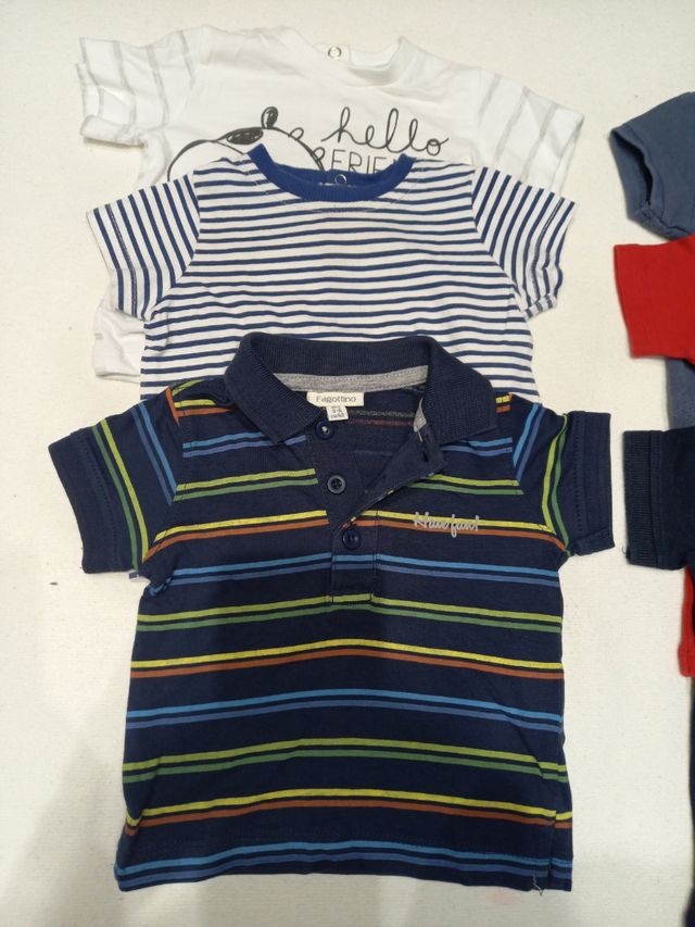 10 T-shirt bimbo 3-6 mesi
