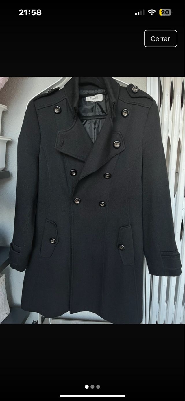 Abrigo gabardina negra