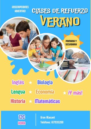 Clases particulares de refuerzo escolar
