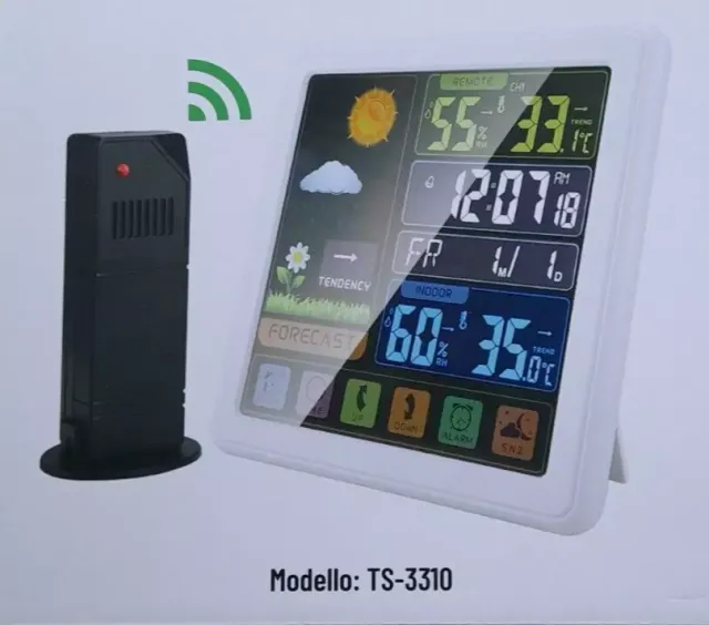 Orologio Stazione Meteo Wireless Touch Screen
