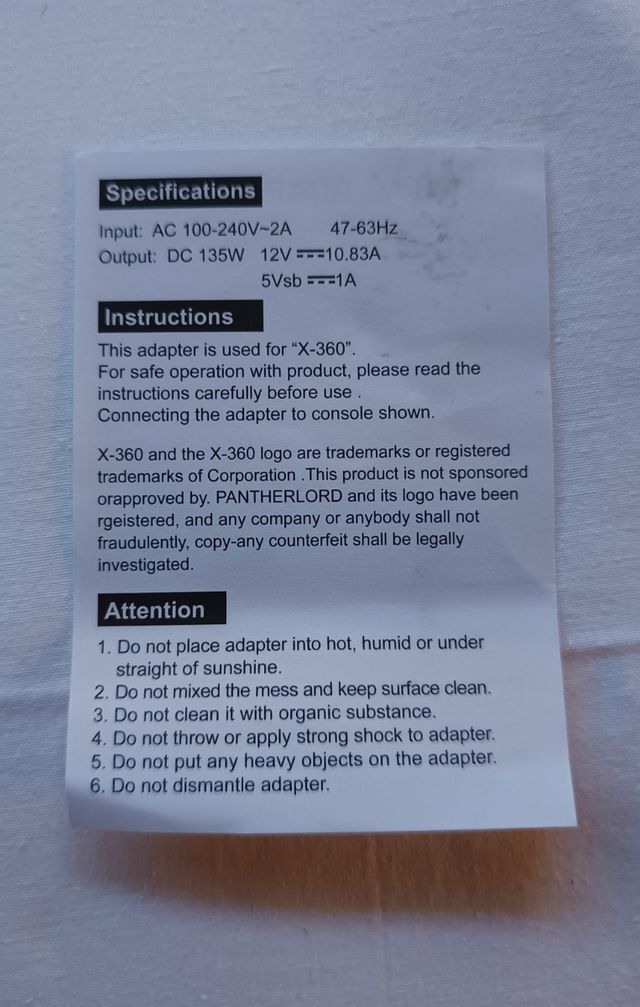 Adaptador Xbox 360 slim