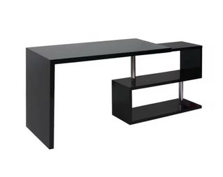 Escritorio esquinero negro - multiposición