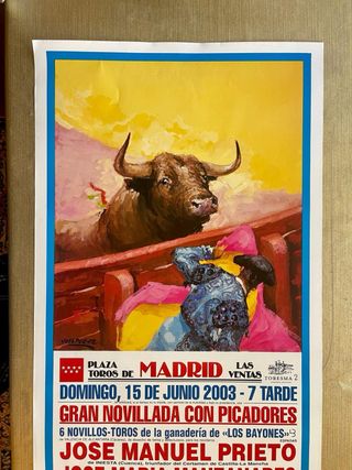CARTEL DE TOROS DE MADRID 15/6/2003.