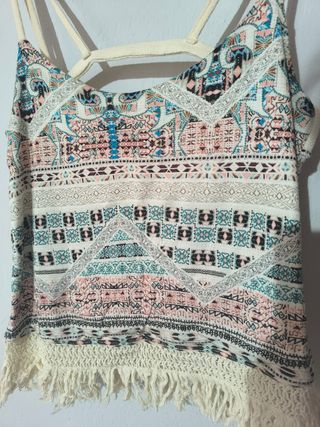 Top espalda abierta multicolor