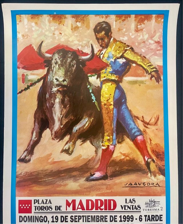 CARTEL DE TOROS DE MADRID 19/10/1999.