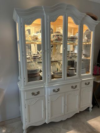 Vitrina madera pintada color blanco