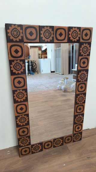 ESPEJO PARED AZULEJO ANTIGUO VINTAGE