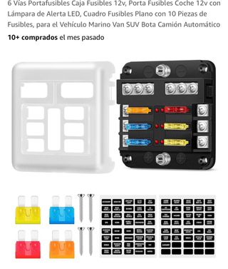 NUEVA Caja portafusibles 6 vías 12V
