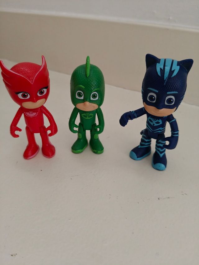 Figuritas PJ Masks - Buhina , Gatuno, Gekko.