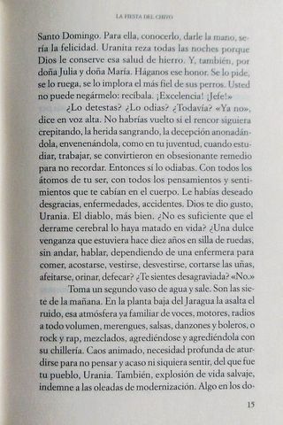 La fiesta del chivo, de Mario Vargas Llosa