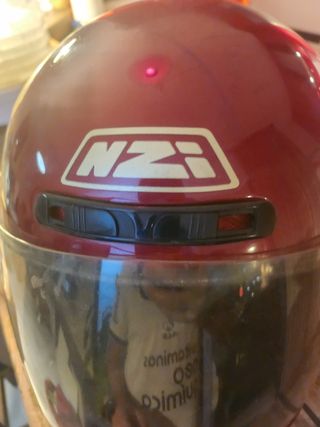 Casco moto rojo