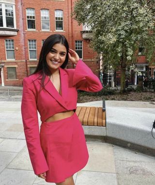 Vestido blazer cut out