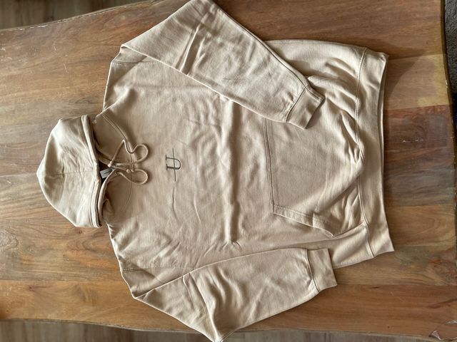 Sudadera beige capucha - Talla XL
