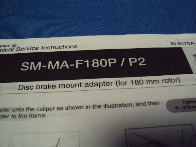 NUEVOS 2 Adaptadores Shimano 180mm PM-PM (+20mm)