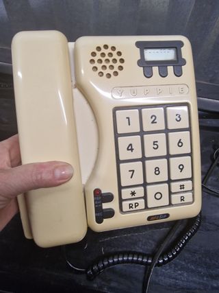 Telefono fisso Yuppie vintage beige