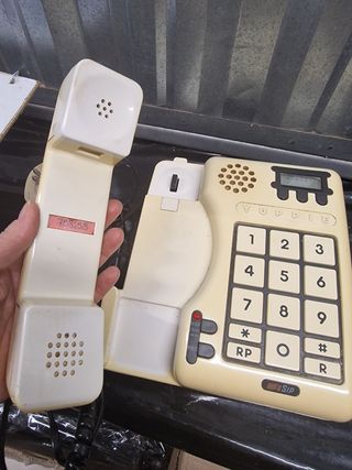 Telefono fisso Yuppie vintage beige