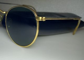 Ray-ban vintage round metal baush lomb 