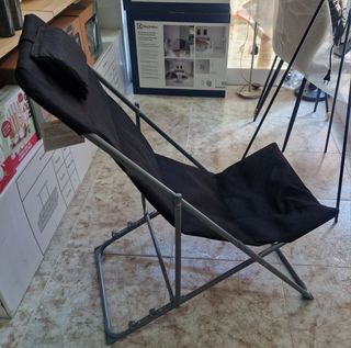 Silla Plegable Playa Jardín Negra