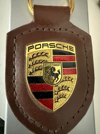 Portachiavi Porsche in pelle originale