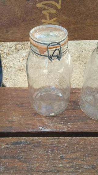 Gran tarro cristal hermético francés vintage retro