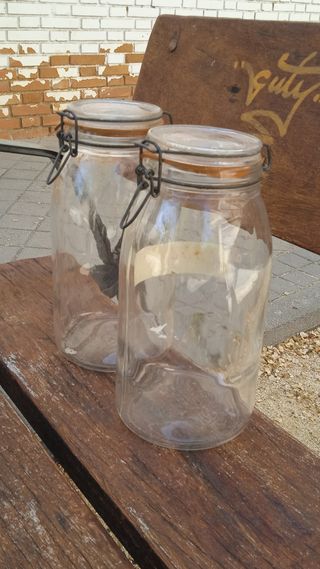Gran tarro cristal hermético francés vintage retro