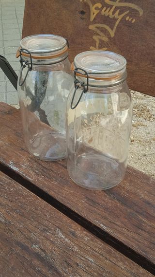 Gran tarro cristal hermético francés vintage retro