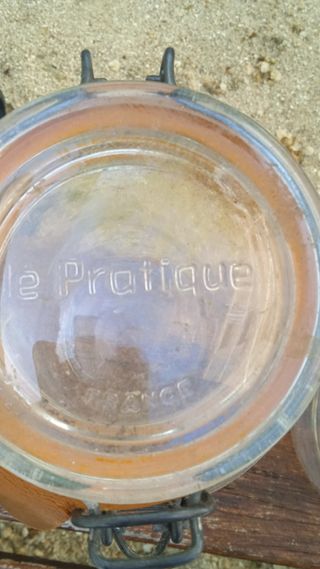 Gran tarro cristal hermético francés vintage retro