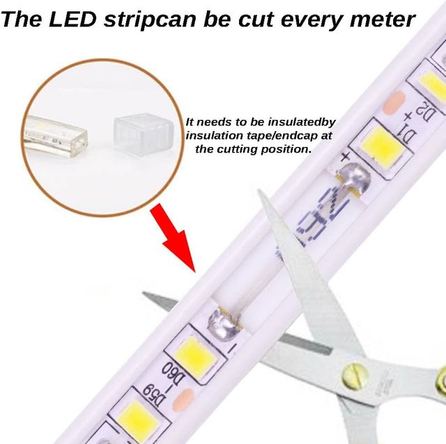 5M Tira Luz LED Exterior Impermeable 220 Volt 
