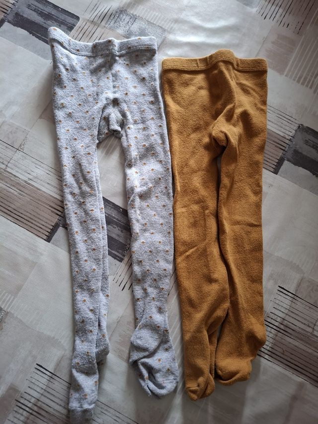 Leotardos niña 12 meses - Gris/Mostaza