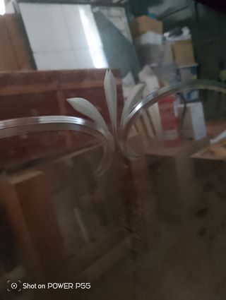 Espejo biselado marrón antiguo